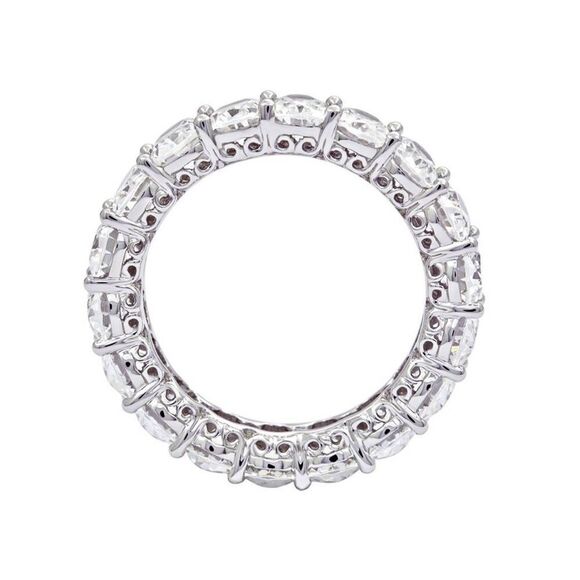 Spectacular 8.5 Ct. DIAMONIQUE Radiant Cut Eternity Style Band Ring Sz 8 - Picture 9 of 9